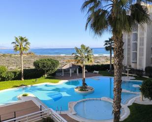 Swimming pool of Apartment to rent in El Campello  with Air Conditioner, Private garden and Storage room