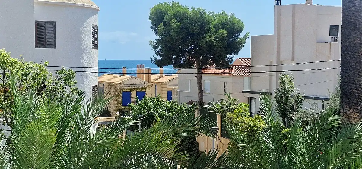 Vista exterior de Casa o chalet en venta en Santa Pola con Aire acondicionado, Jardín privado y Piscina
