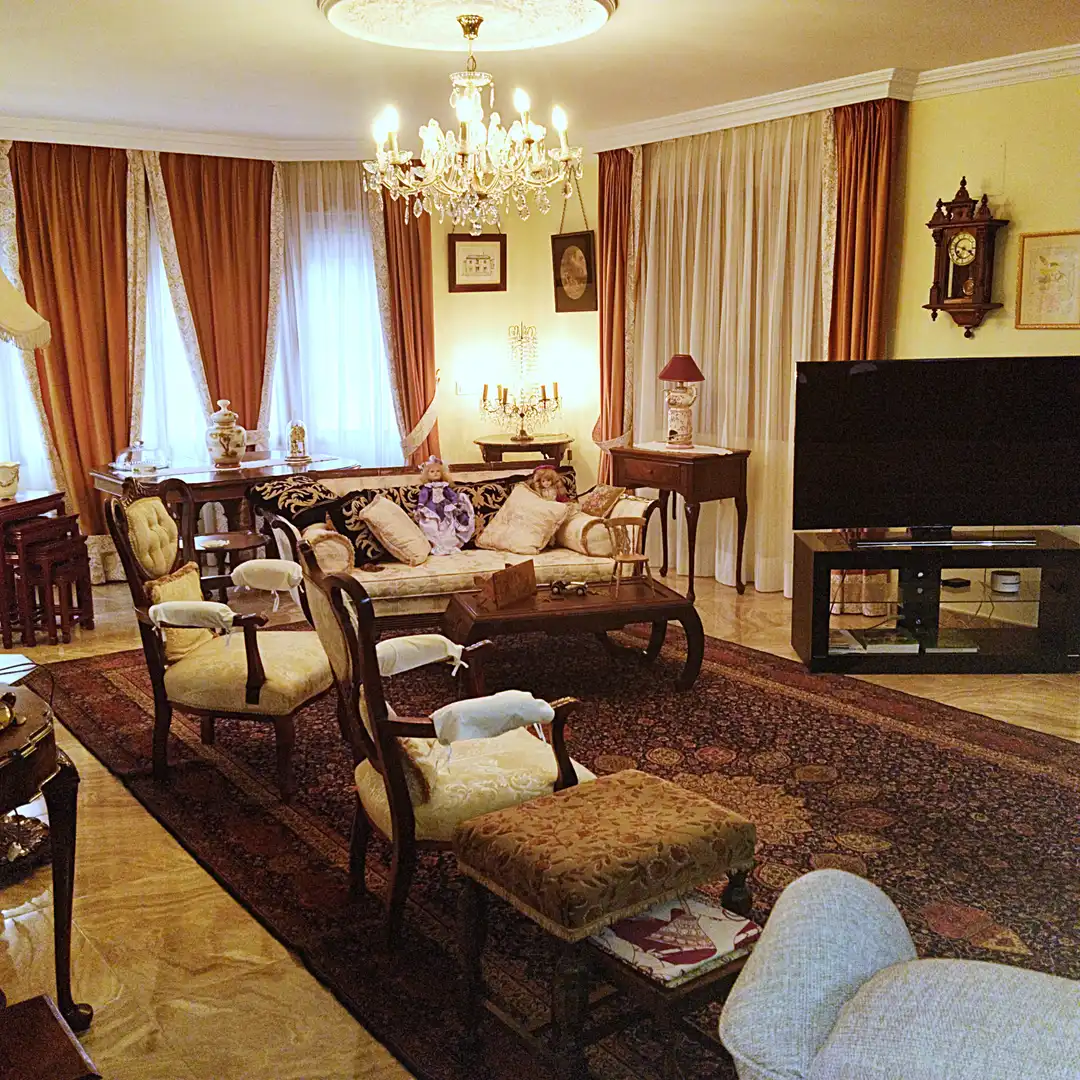Living room of Houses for sale in El Escorial  with Heating, Private garden and Parquet flooring
