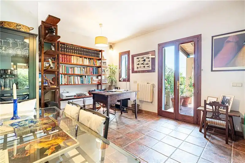 Sala d'estar de Finca rústica en venda en Binissalem amb Aire condicionat, Jardí privat i Terrassa
