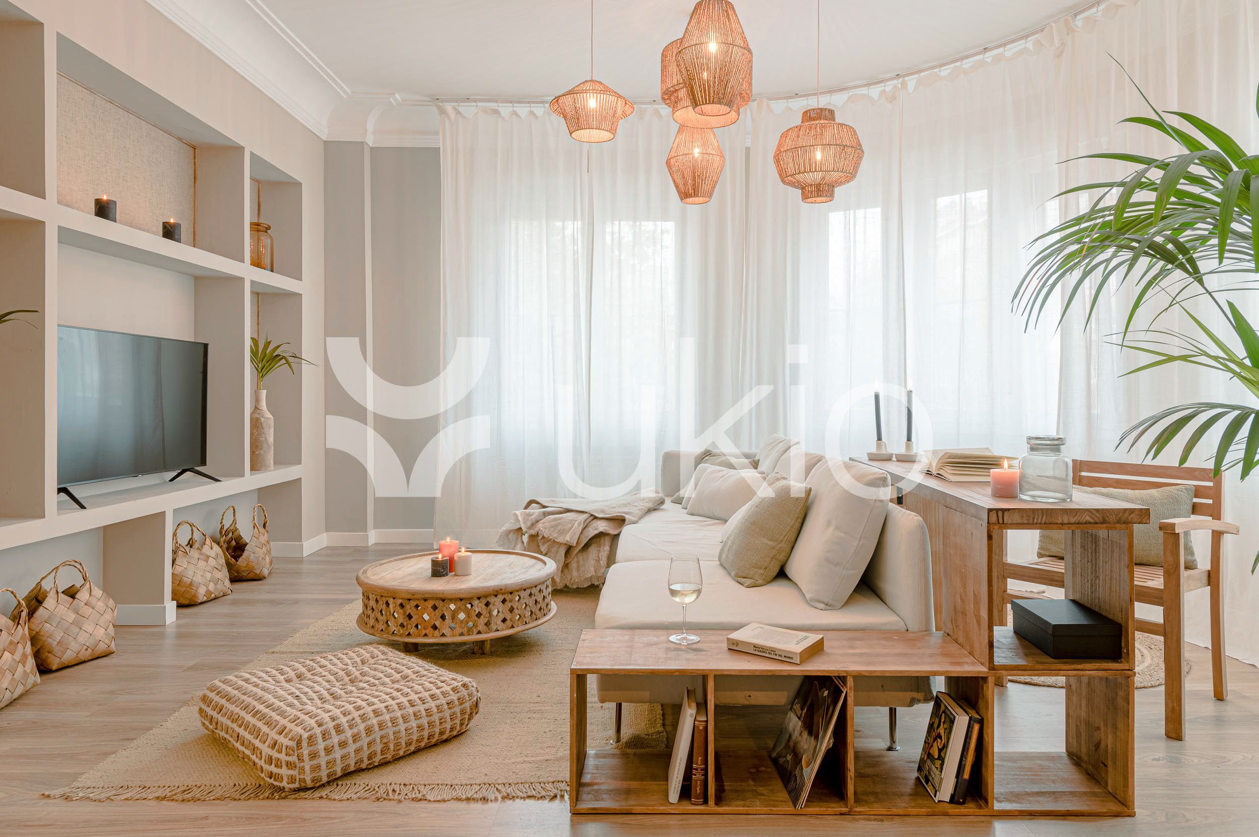 Living room of Apartment to rent in  Madrid Capital  with Air Conditioner, Heating and Terrace