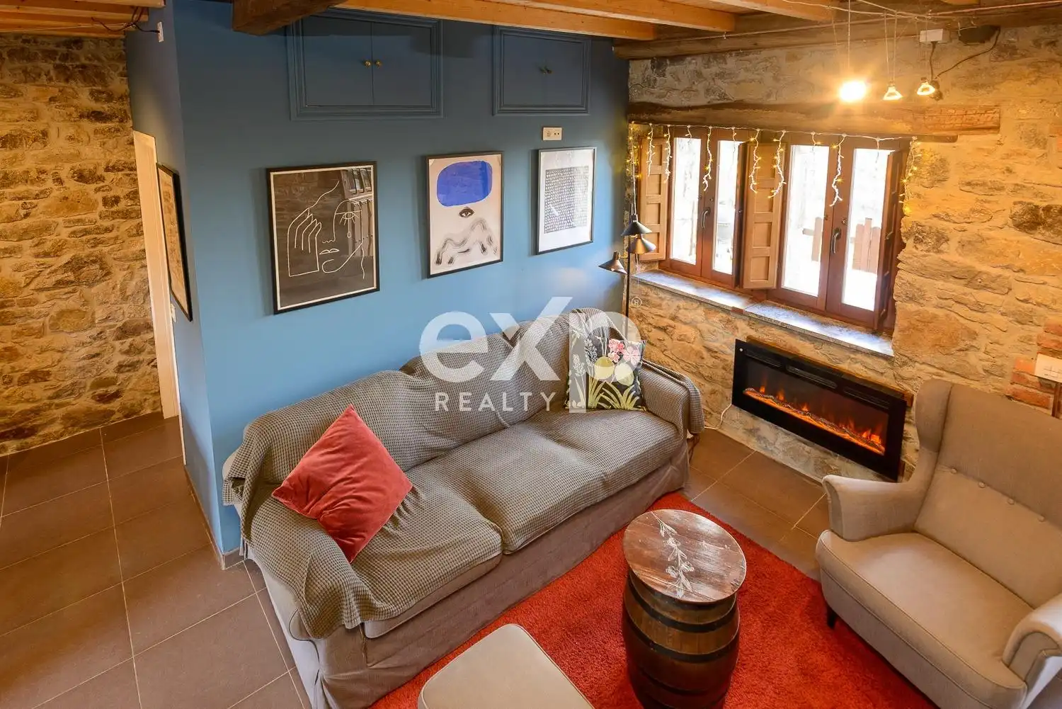 Sala de estar de Finca rústica en venta en Riosa con Calefacción, Jardín privado y Parquet