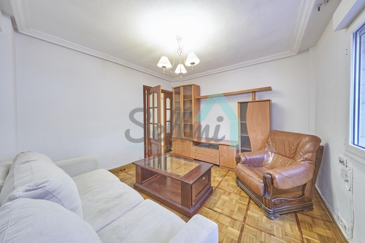 Living room of Flat for sale in Gijón   with Parquet flooring and Terrace