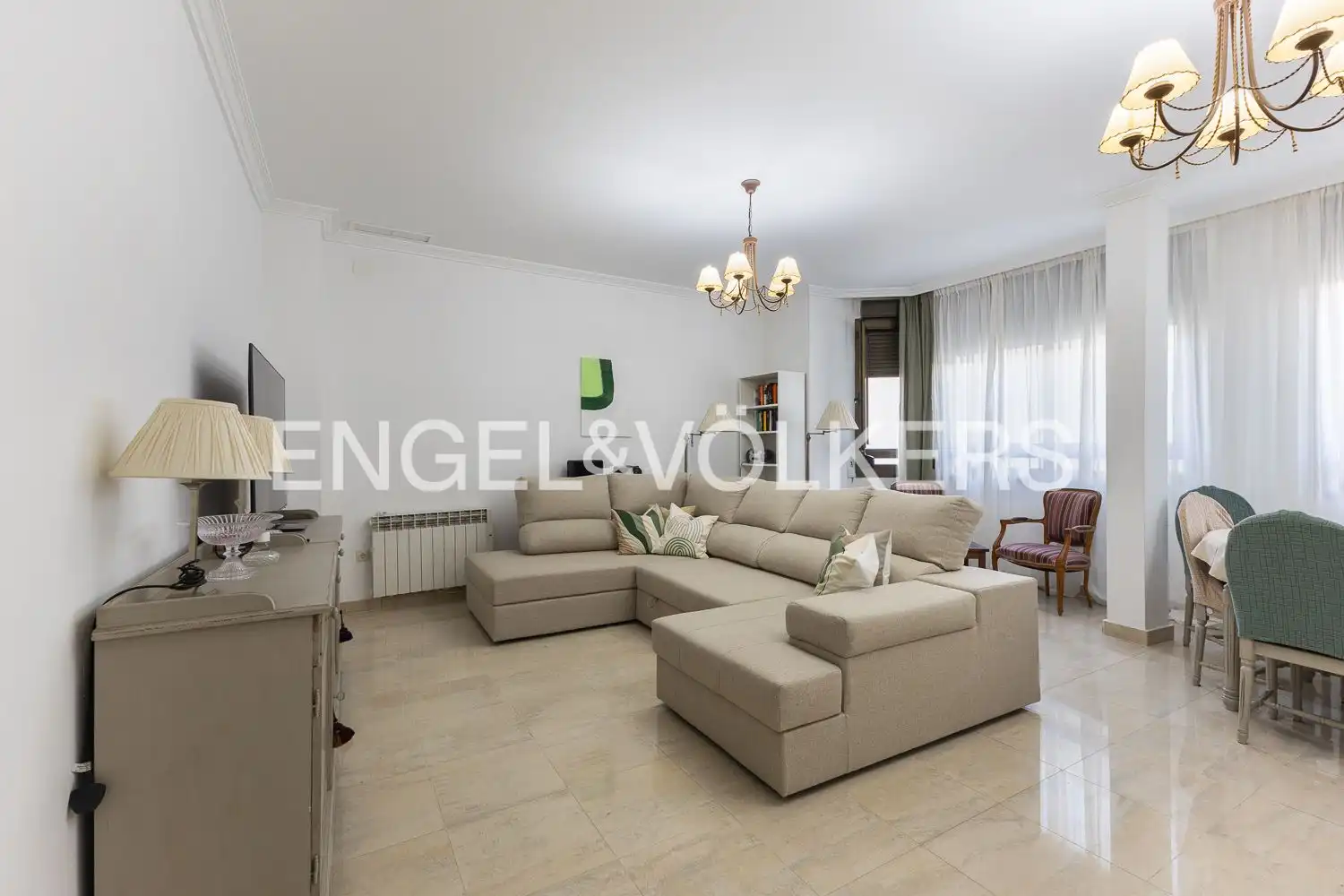 Wohnzimmer von Wohnung zur Miete in Valencia mit Klimaanlage, Heizung und Möbliert