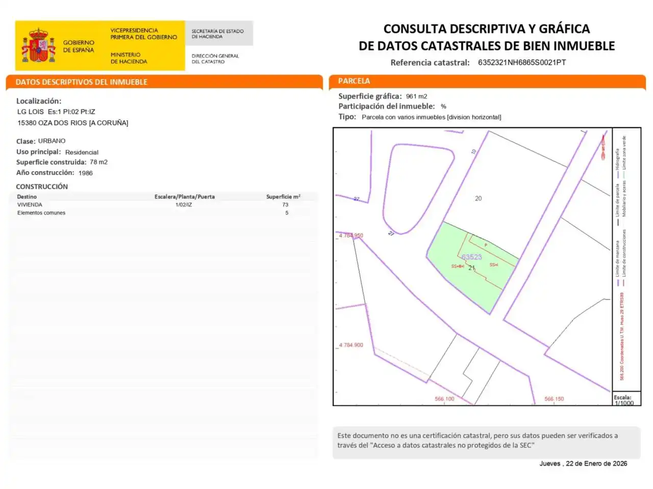 Außenansicht von Wohnung zum Verkauf in Oza dos Ríos