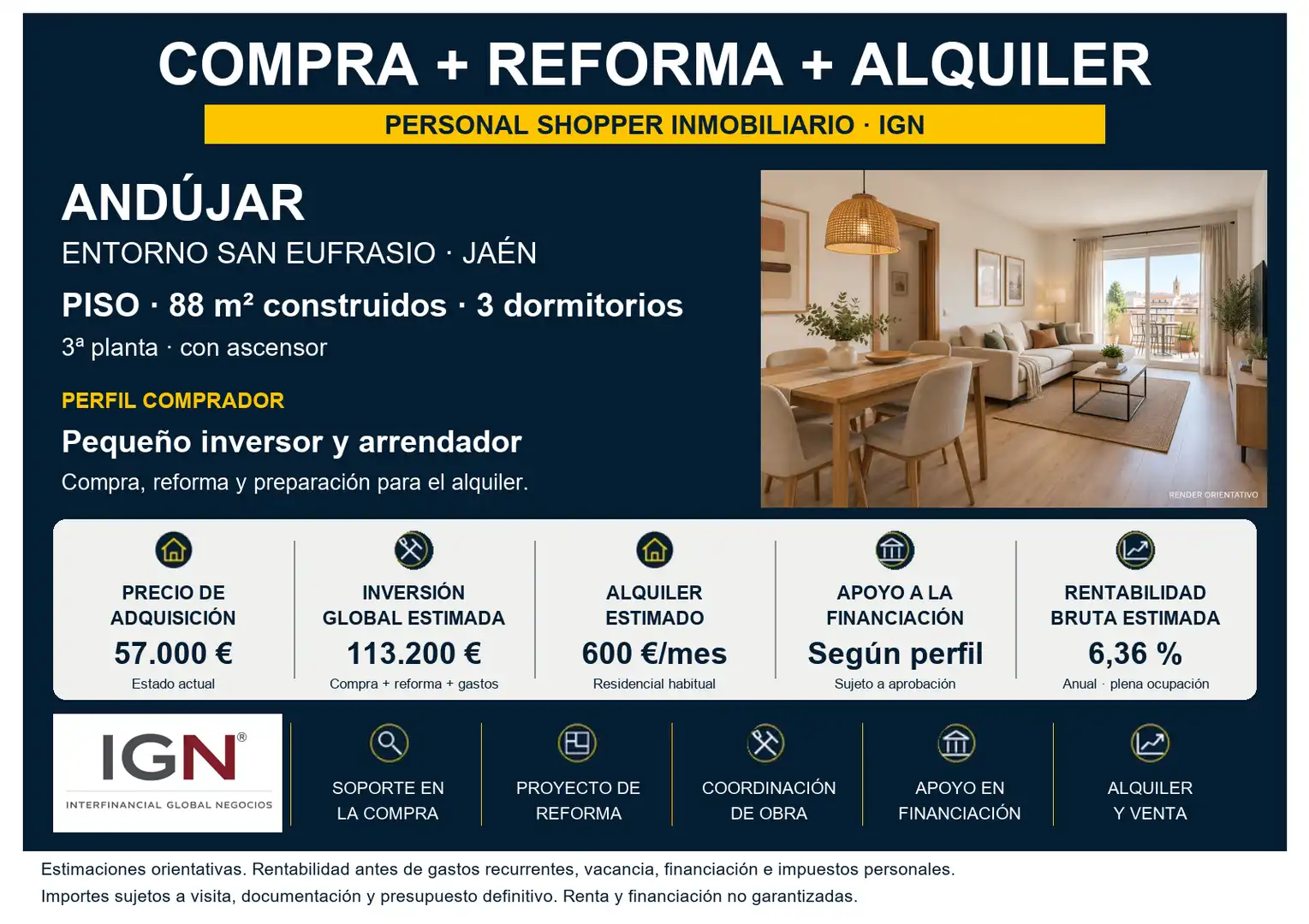 Flat with terrace for sale in Andújar