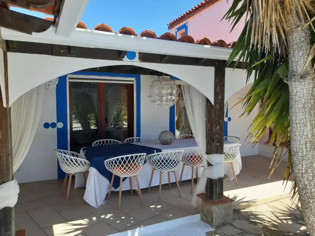 Terrasse von Haus oder Chalet zur Miete in L'Ametlla de Mar  mit Klimaanlage, Privatgarten und Schwimmbad