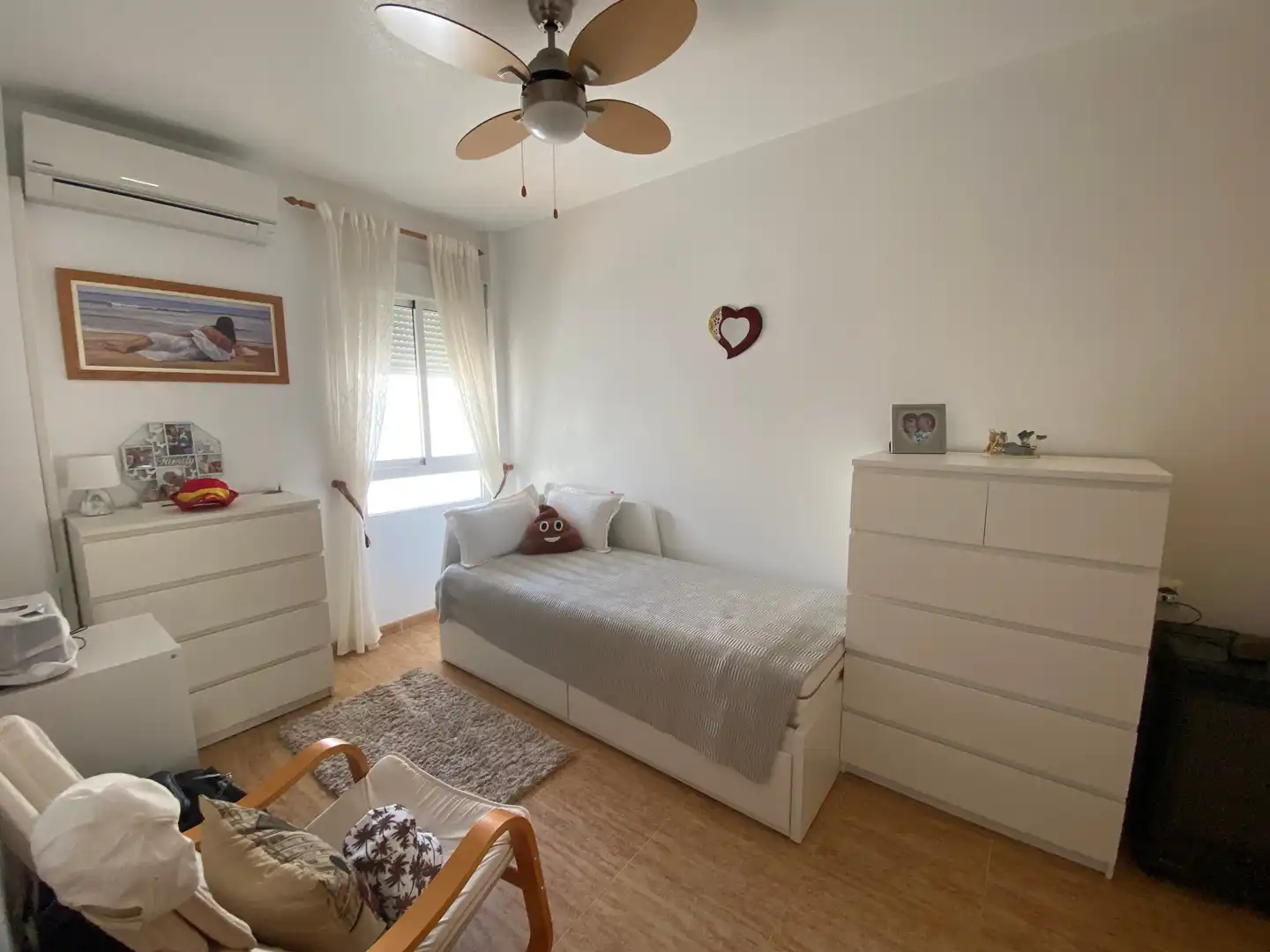 Dormitori de Apartament en venda en Castalla amb Aire condicionat, Jardí privat i Terrassa