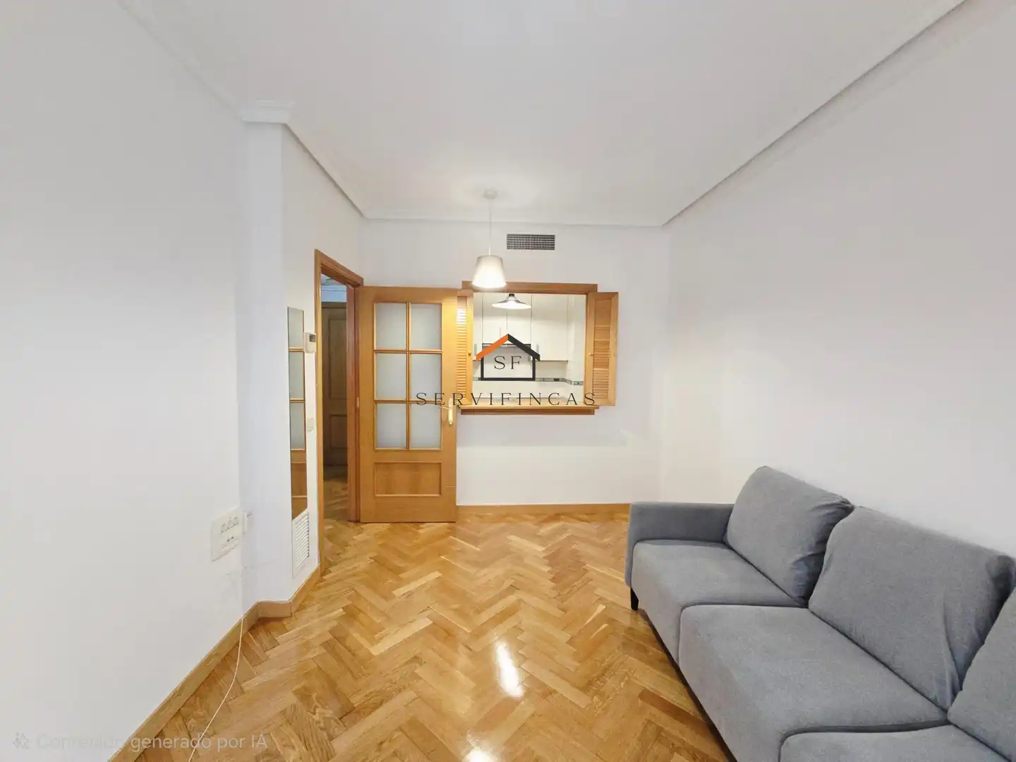 Living room of Flat for rent in Madrid  with Air Conditioner, Heating and Private garden
