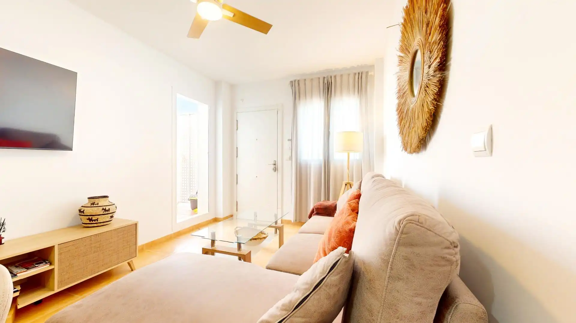 Sala de estar de Ático en venta en Mojácar con Aire acondicionado, Calefacción y Jardín privado