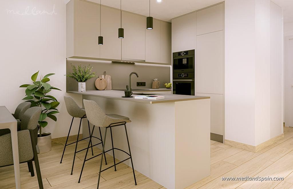 Cocina de Apartamento en venta en Torrevieja con Terraza, Trastero y Piscina comunitaria