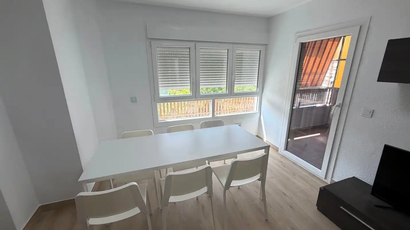 Dining room of Flat for rent in Valencia  with Air Conditioner, Terrace and Furnished