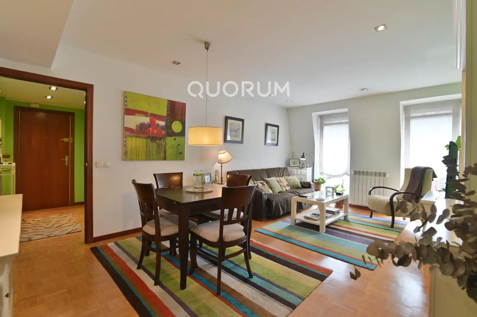 Living room of Flat for sale in Bilbao   with Storage room, Furnished and Balcony