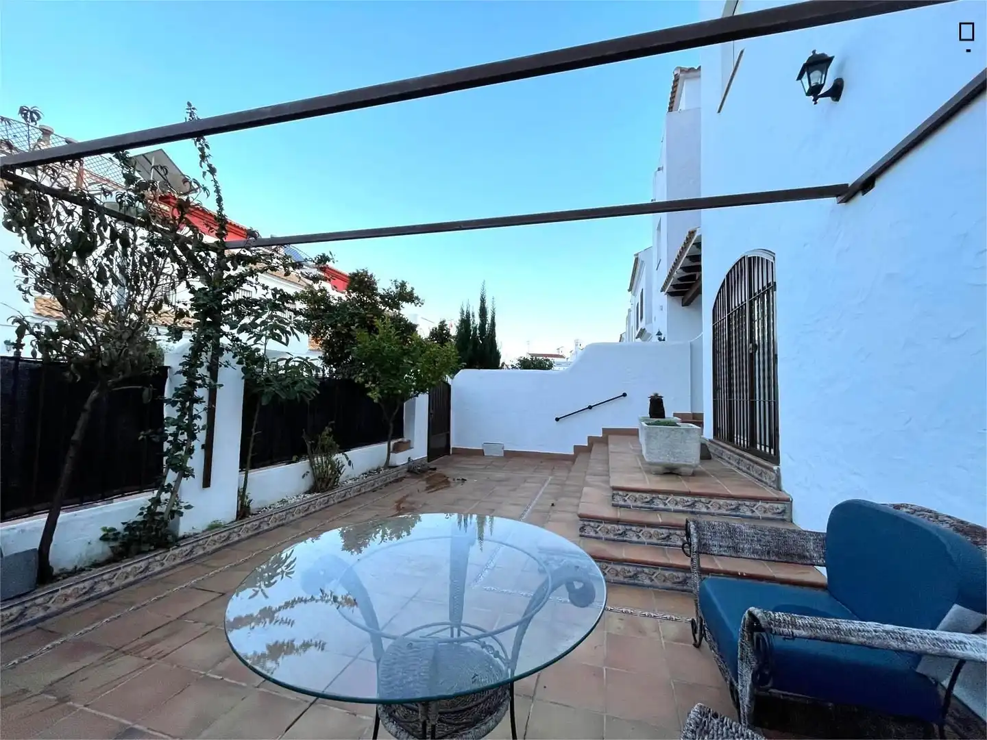 Terraza de Casa o chalet de alquiler en El Portil con Piscina comunitaria