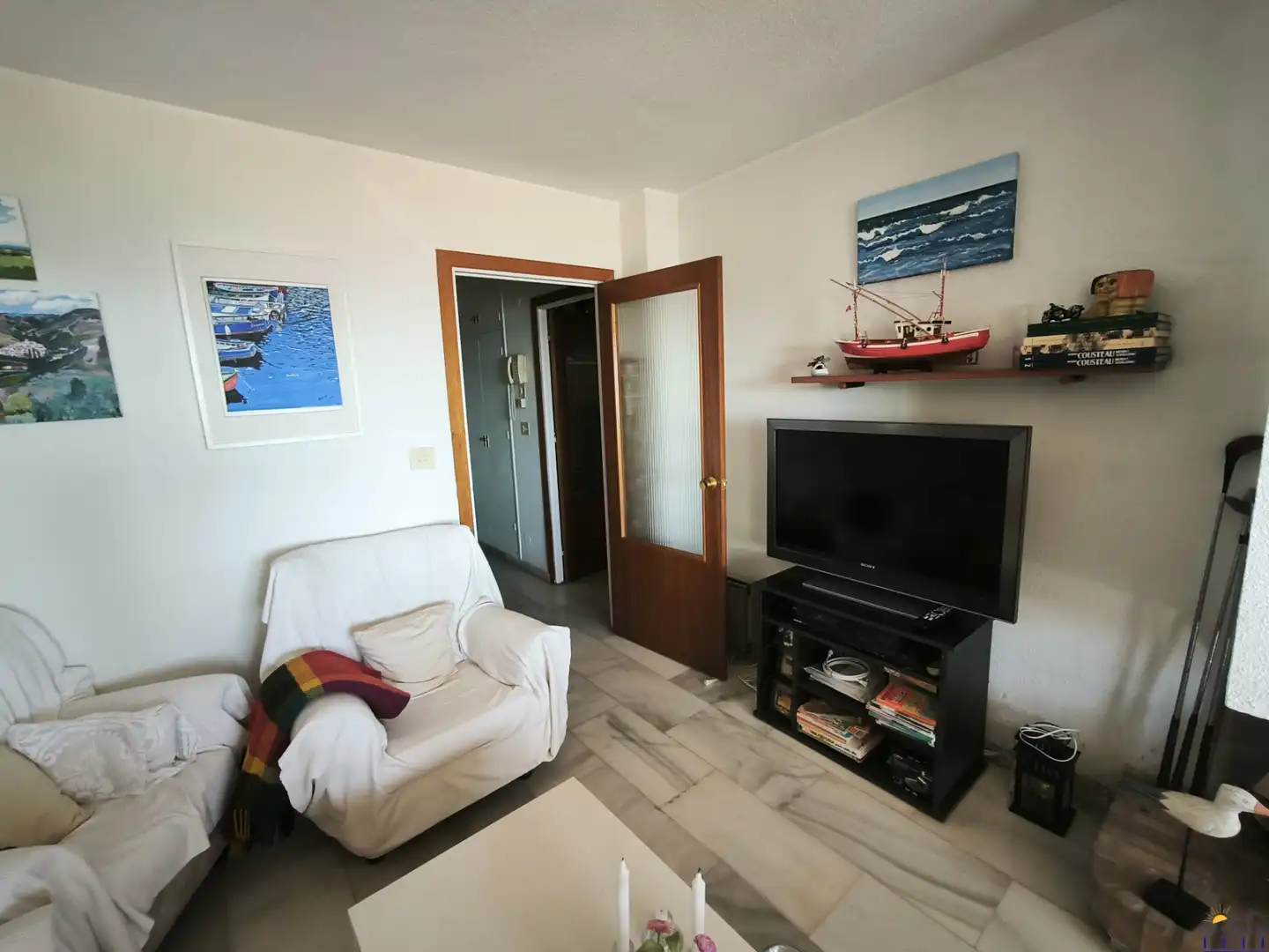 Sala de estar de Apartamento en venta en Benalmádena con Aire acondicionado, Calefacción y Terraza