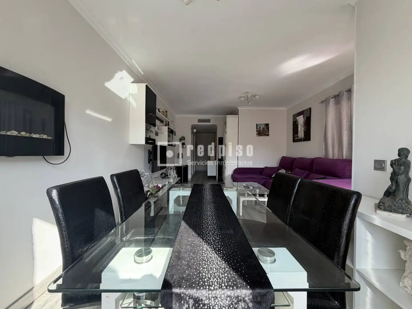 Wohnzimmer von Wohnung zur Miete in Málaga mit Klimaanlage, Heizung und Privatgarten