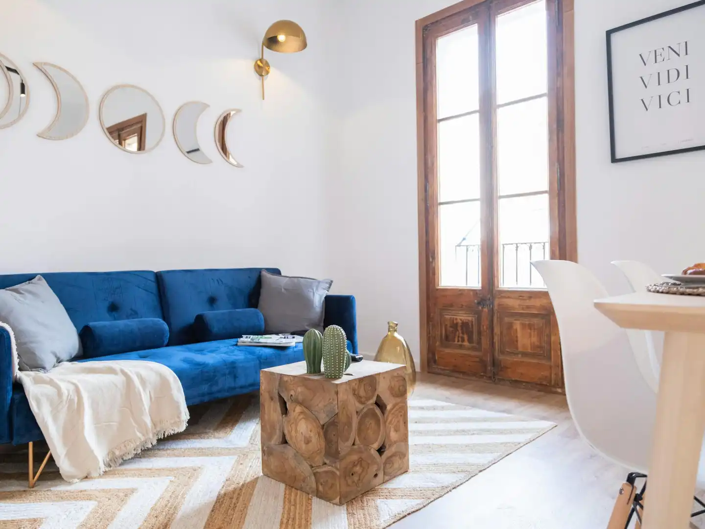 Sala d'estar de Pis de lloguer en Barcelona amb Aire condicionat, Calefacció i Moblat