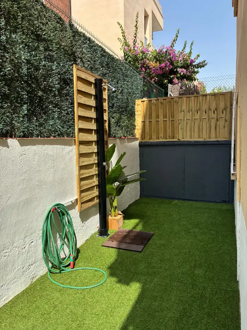 Terraza de Apartamento de alquiler en Calafell con Jardín privado, Amueblado y Horno