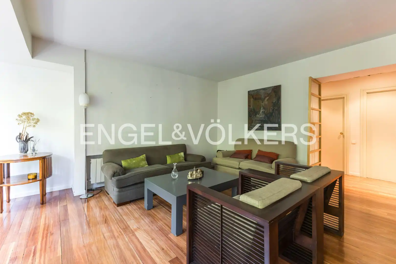 Living room of Flat for sale in Madrid  with Heating, Private garden and Parquet flooring