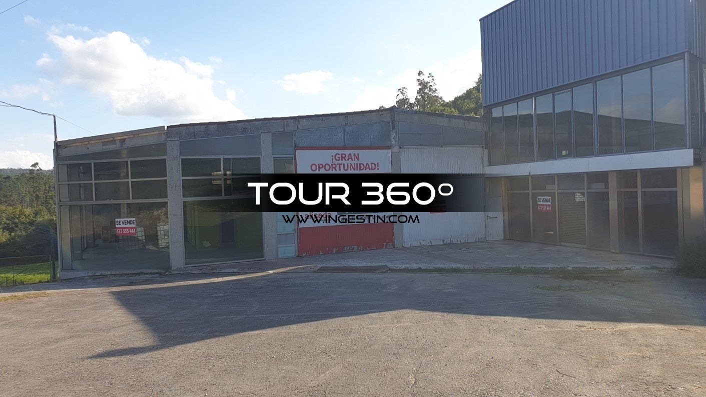 Vista exterior de Nau industrial en venda en Negreira