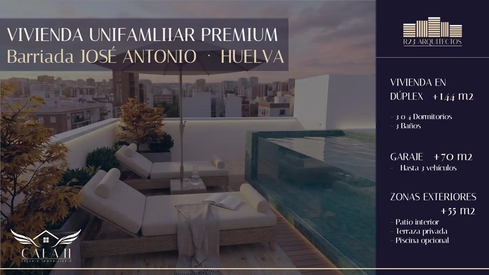 Terraza de Casa adosada en venta en Huelva