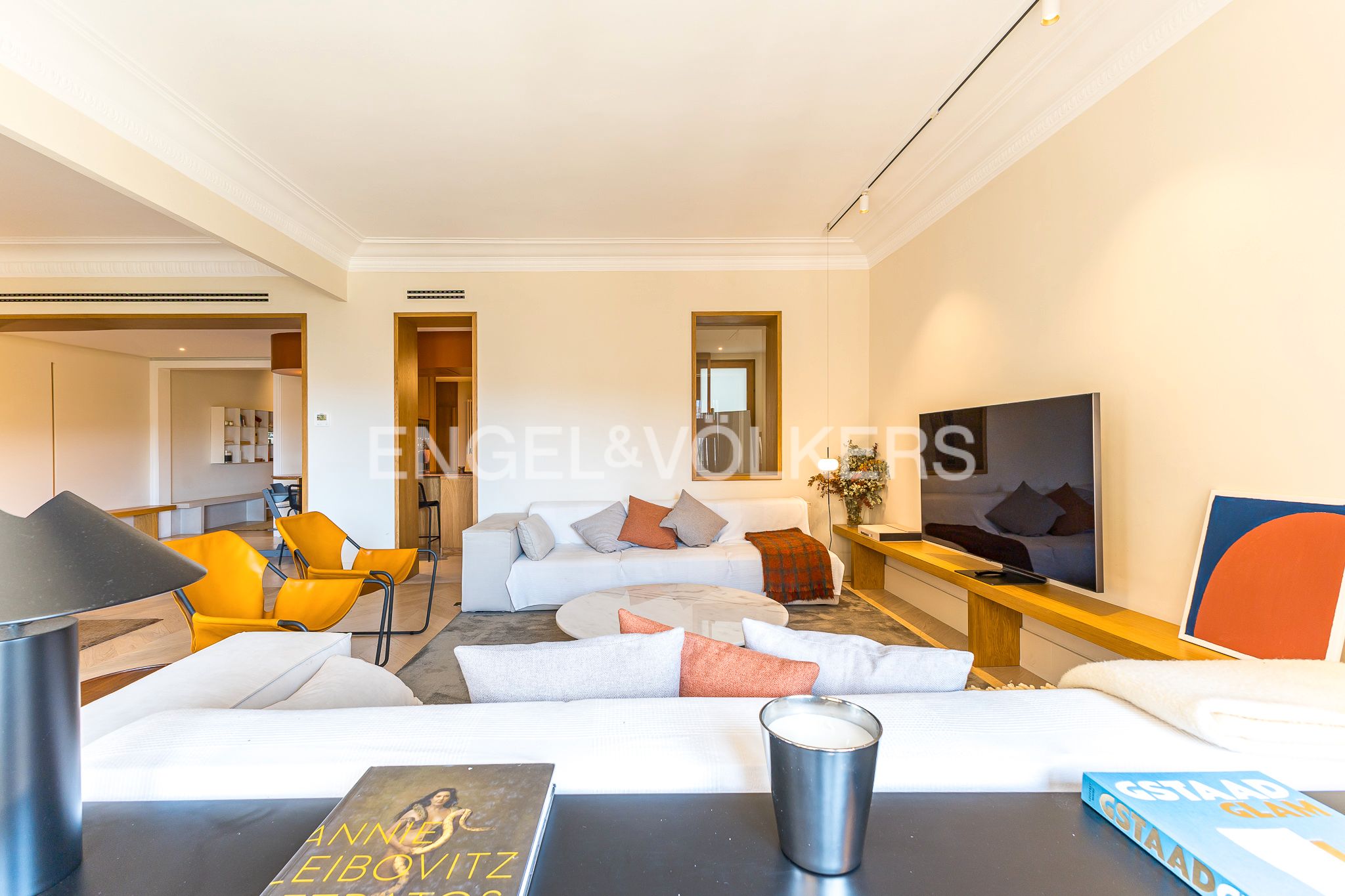 Sala d'estar de Apartament en venda en  Barcelona Capital amb Aire condicionat, Calefacció i Parquet