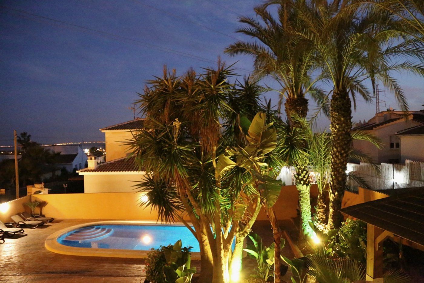 Swimming pool of House or chalet to rent in Rojales  with Air Conditioner, Heating and Private garden