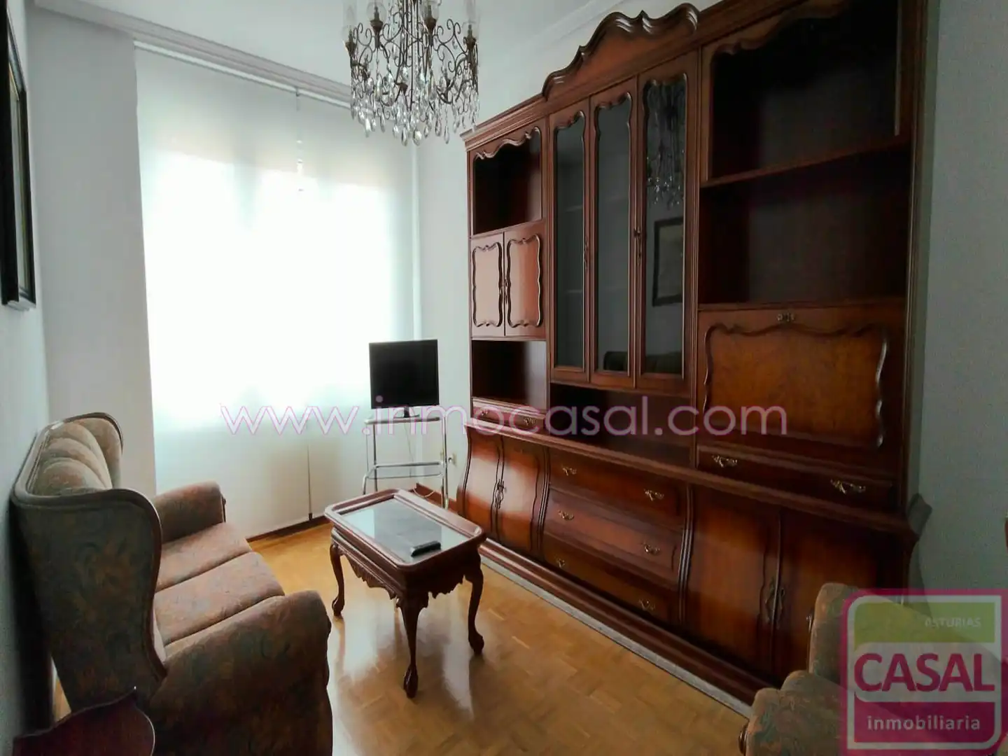 Sala de estar de Piso de alquiler en Gijón  con Calefacción, Trastero y Amueblado