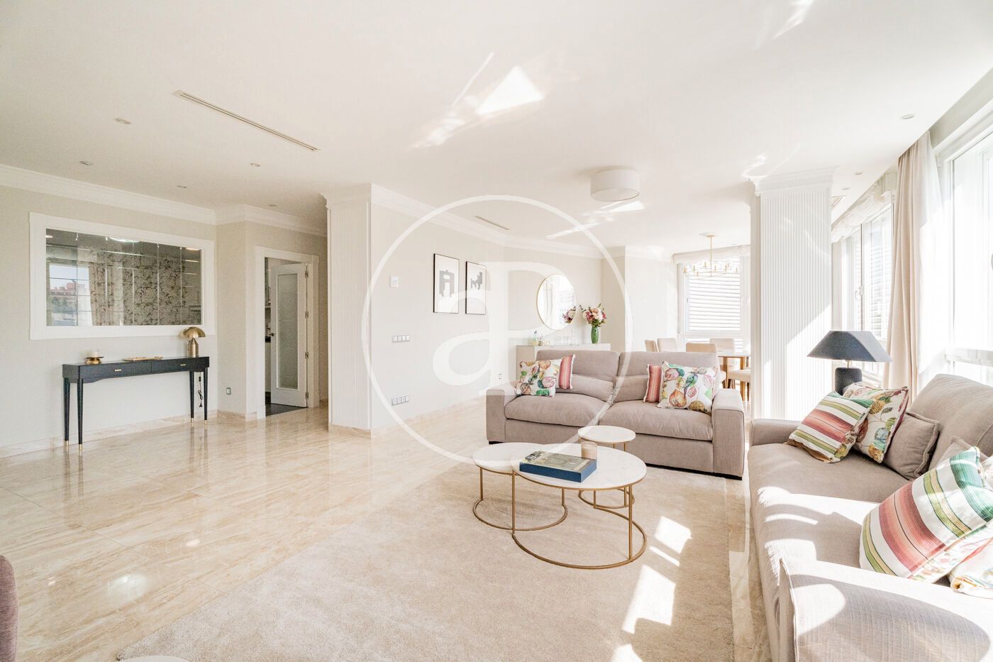 Living room of Flat to rent in  Madrid Capital  with Air Conditioner, Heating and Furnished