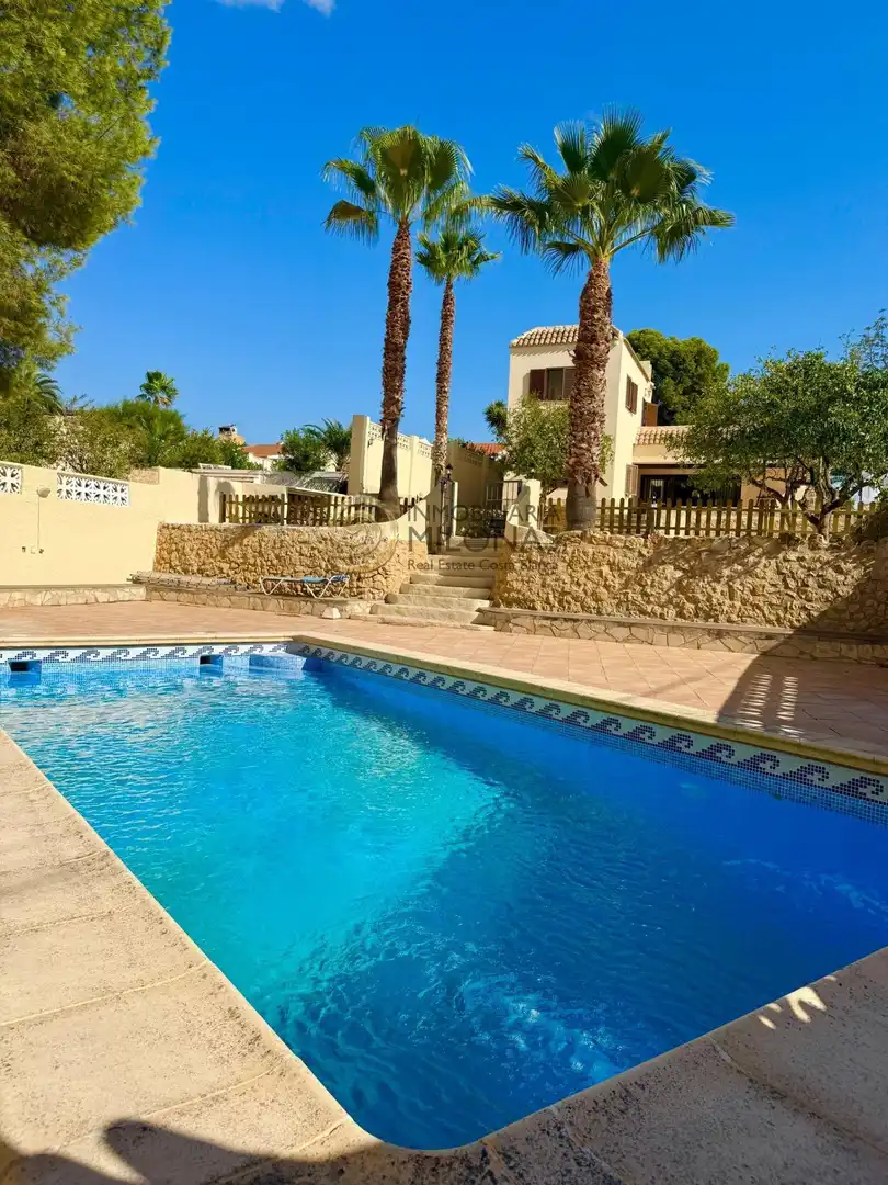 Piscina de Casa o xalet en venda en La Nucia amb Aire condicionat, Jardí privat i Terrassa