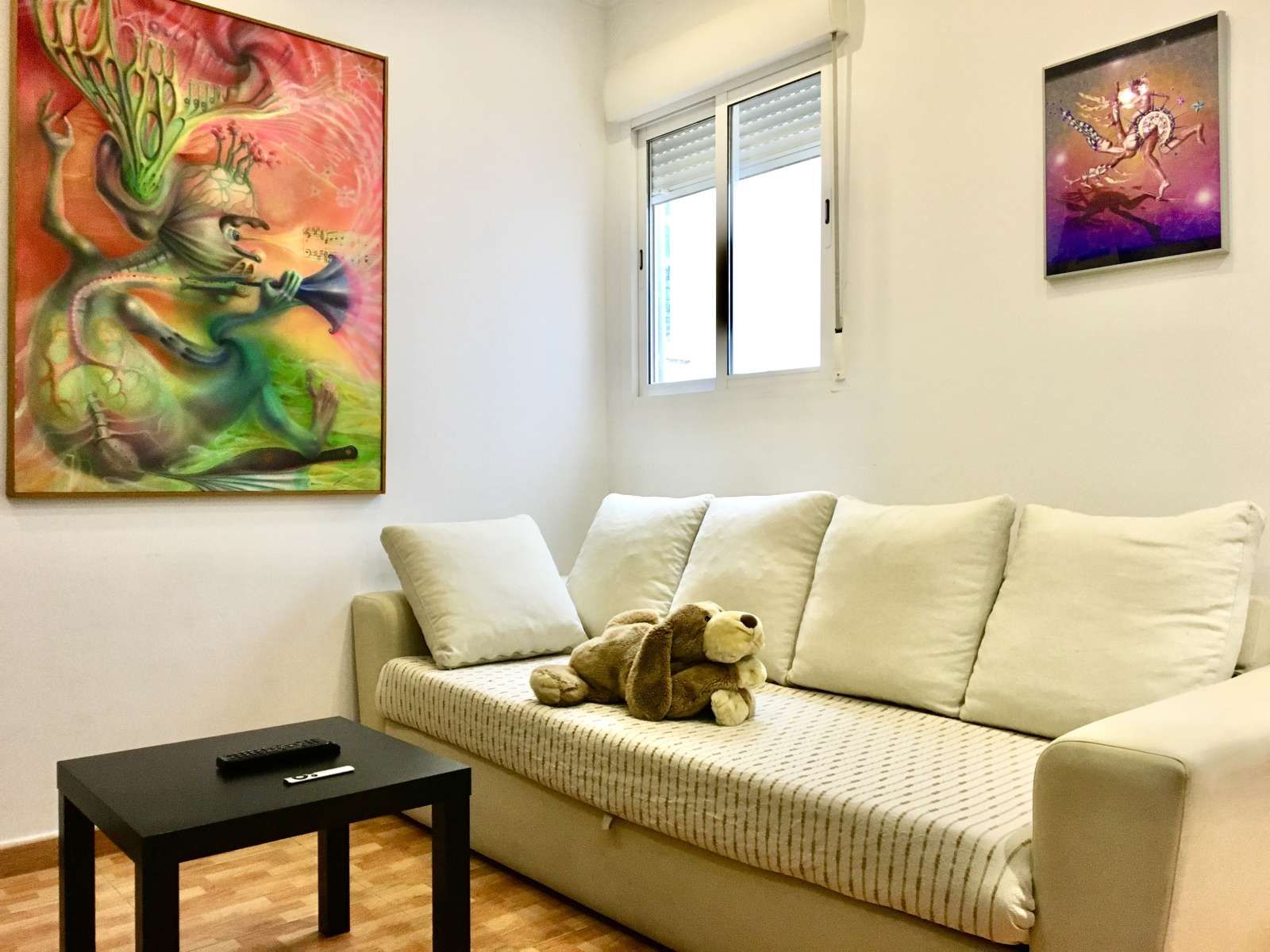 Sala d'estar de Apartament per a compartir en  Santa Cruz de Tenerife Capital amb Aire condicionat, Terrassa i Moblat