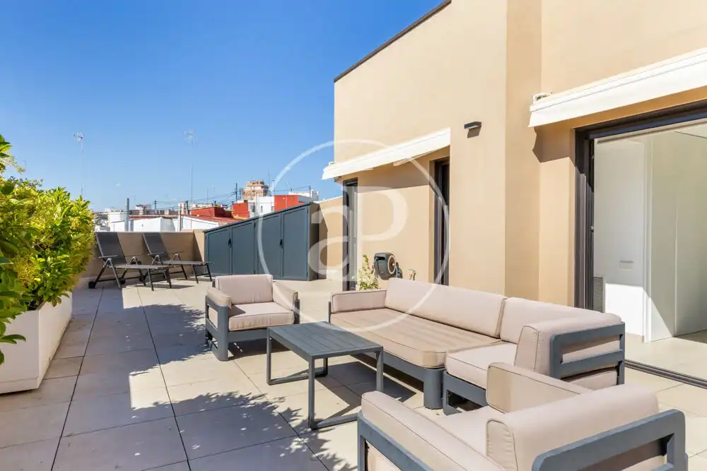 Terrace of Attic for rent in Valencia  with Air Conditioner, Heating and Terrace