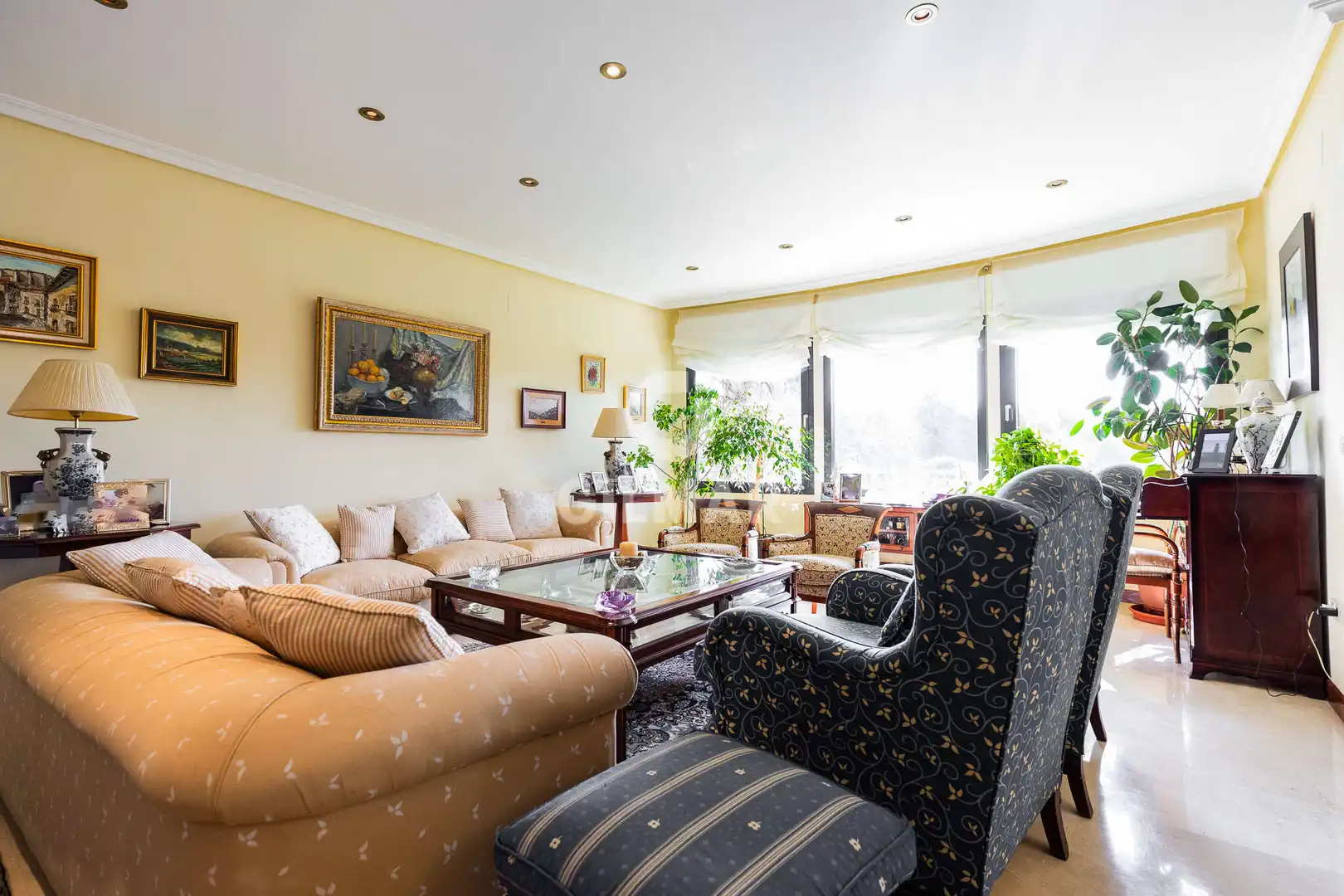 Living room of Houses for sale in Hoyo de Manzanares  with Heating, Private garden and Swimming Pool