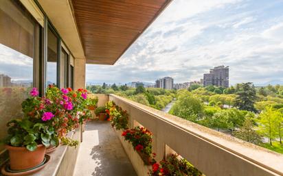 Terrace of Flat to rent in  Pamplona / Iruña  with Heating, Parquet flooring and Terrace