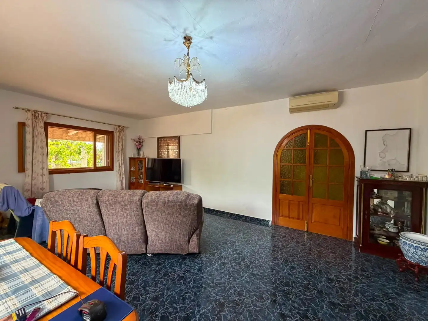 Sala de estar de Finca rústica en venta en Consell con Aire acondicionado, Jardín privado y Terraza