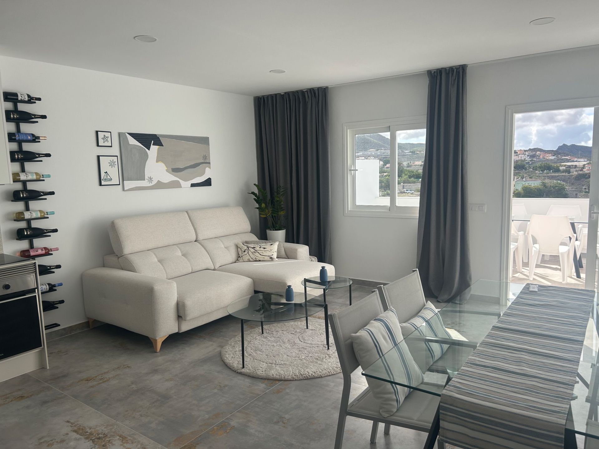 Living room of Flat for sale in Arona  with Air Conditioner, Terrace and Furnished