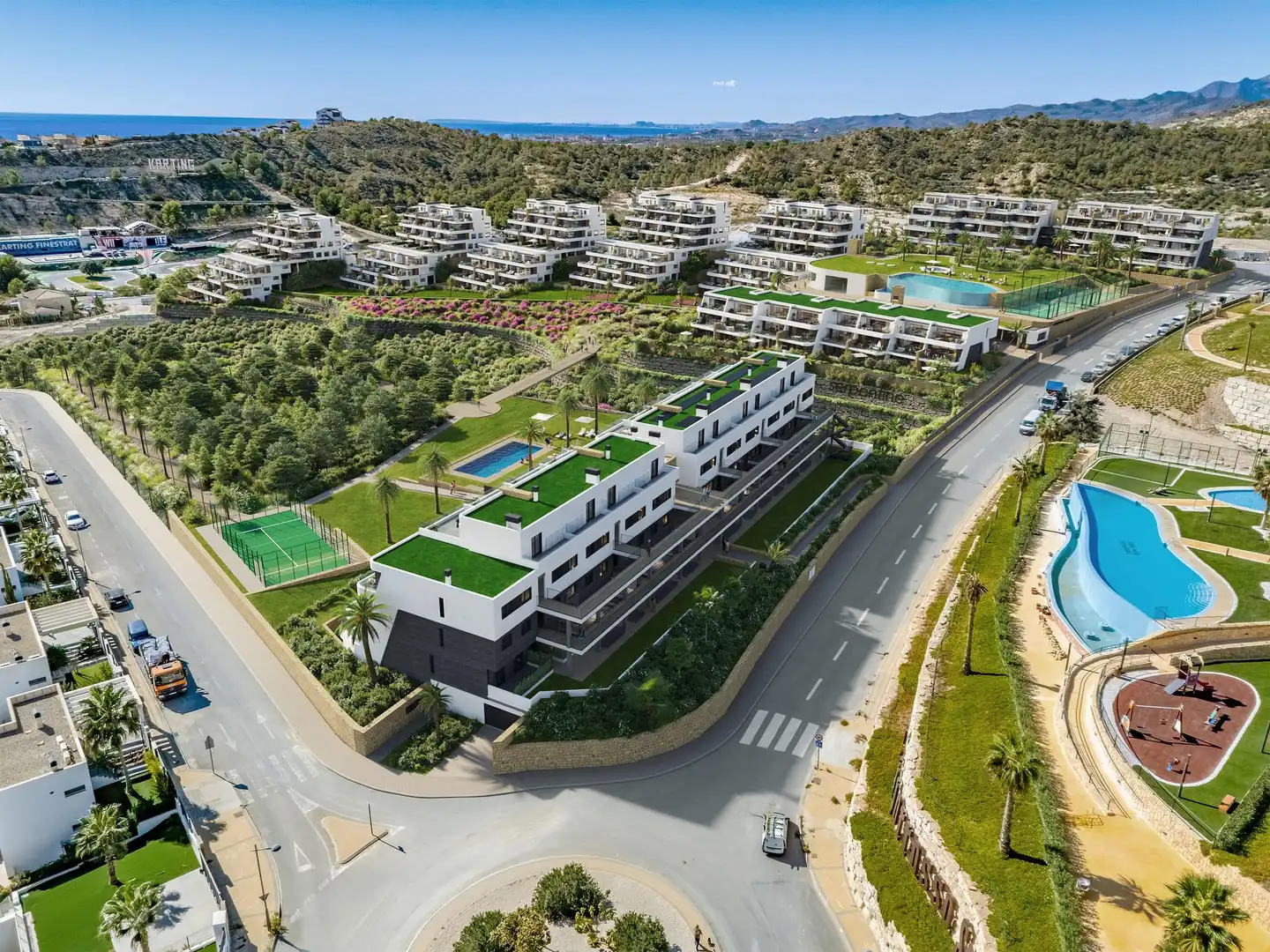 Vista exterior de Estudio en venta en Finestrat con Piscina comunitaria