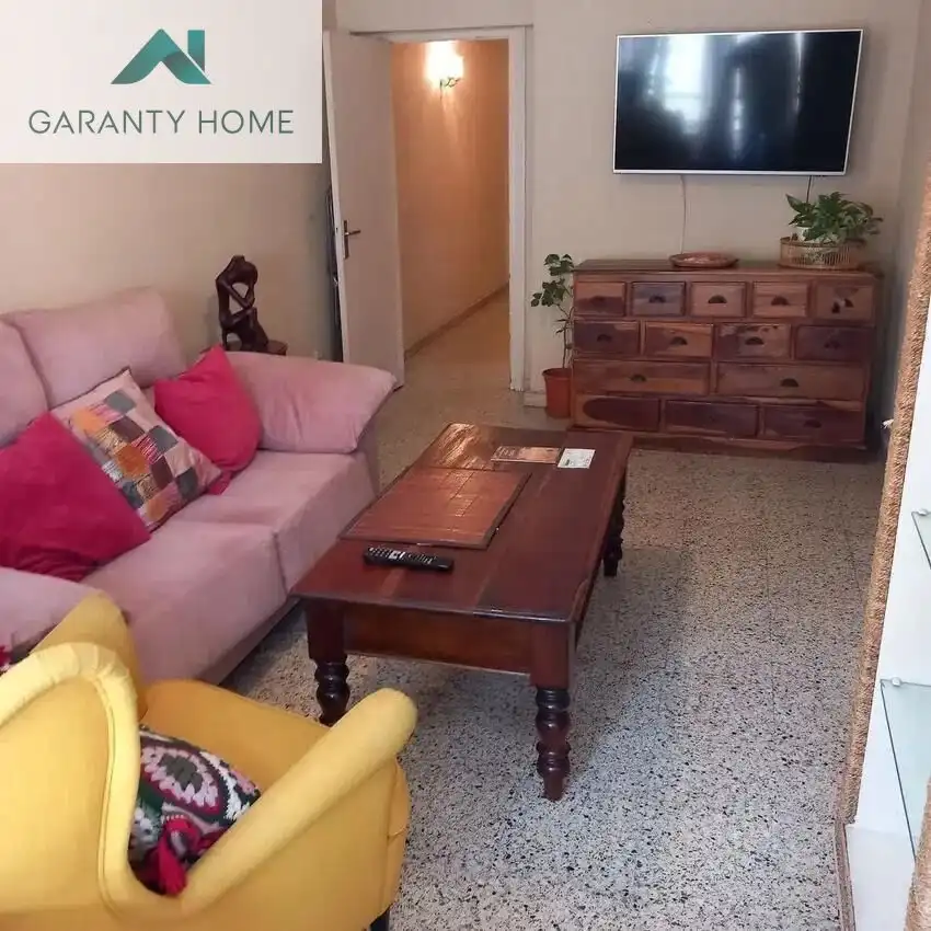 Living room of Flat for sale in Málaga  with Terrace, Furnished and Balcony