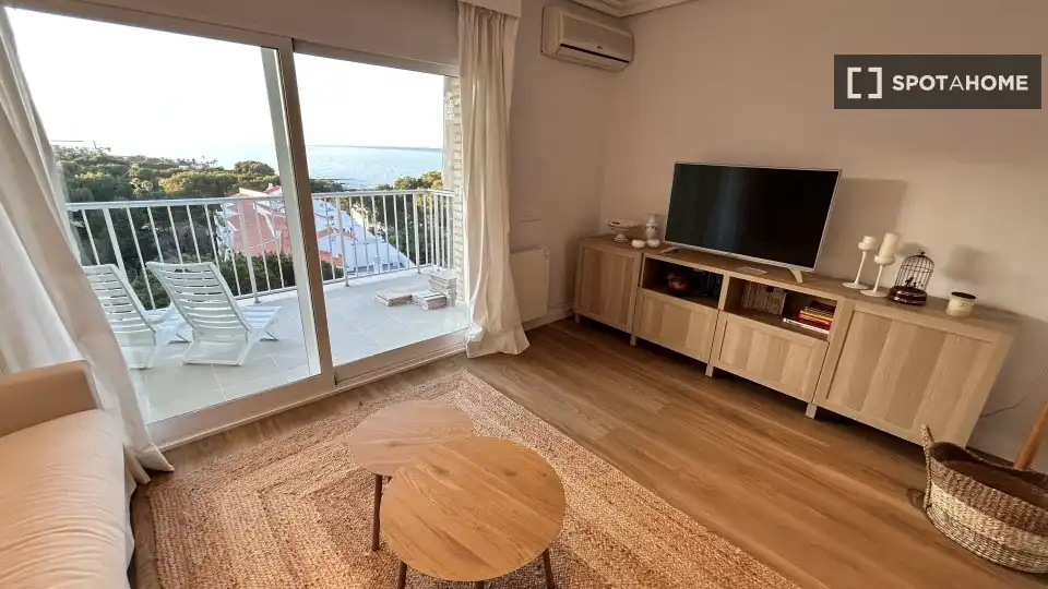 Sala d'estar de Apartament per a compartir en Dénia amb Aire condicionat, Calefacció i Terrassa