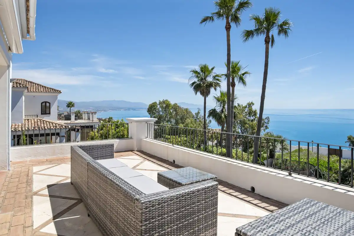 Terraza de Casa o chalet en venta en Manilva con Aire acondicionado, Jardín privado y Terraza