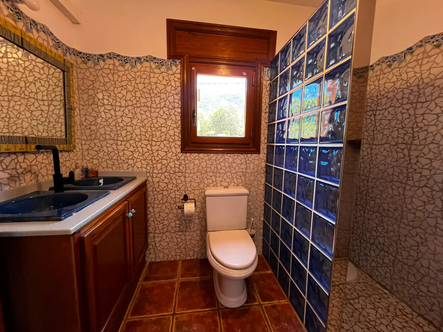 Bathroom of Houses for rent in Sant Martí de Llémena  with Air Conditioner, Heating and Private garden