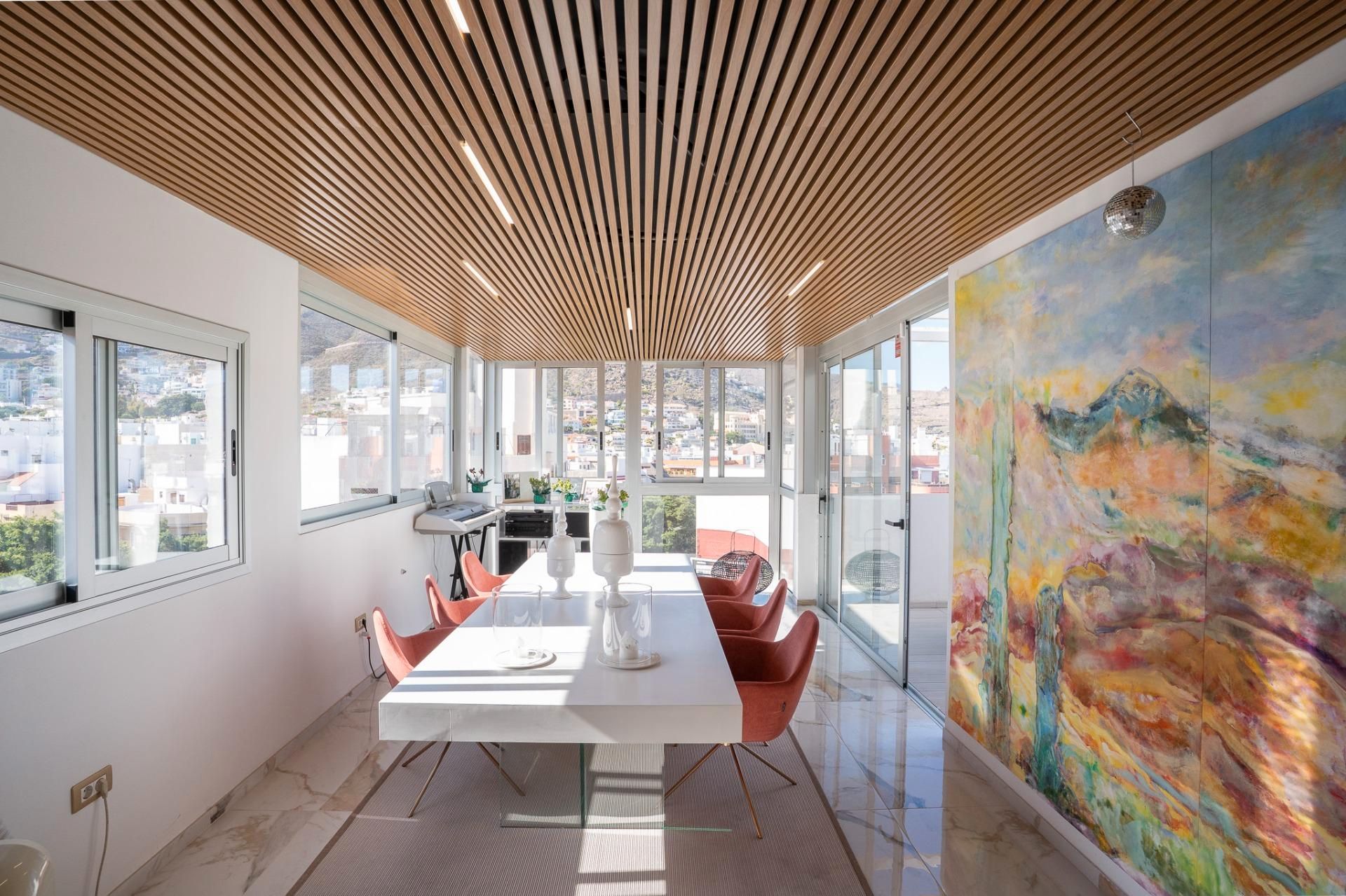 Menjador de Àtic en venda en  Santa Cruz de Tenerife Capital amb Terrassa, Moblat i Balcó