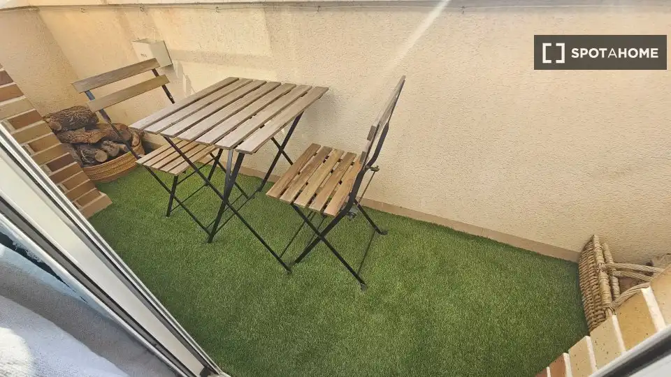 Balcony of Flat for rent in Murcia  with Air Conditioner, Heating and Furnished