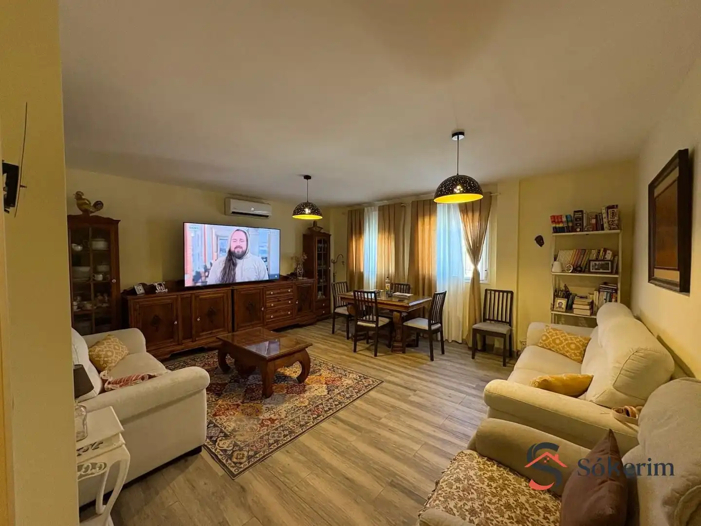 Wohnzimmer von Wohnung zum Verkauf in Alcabón mit Klimaanlage, Heizung und Privatgarten