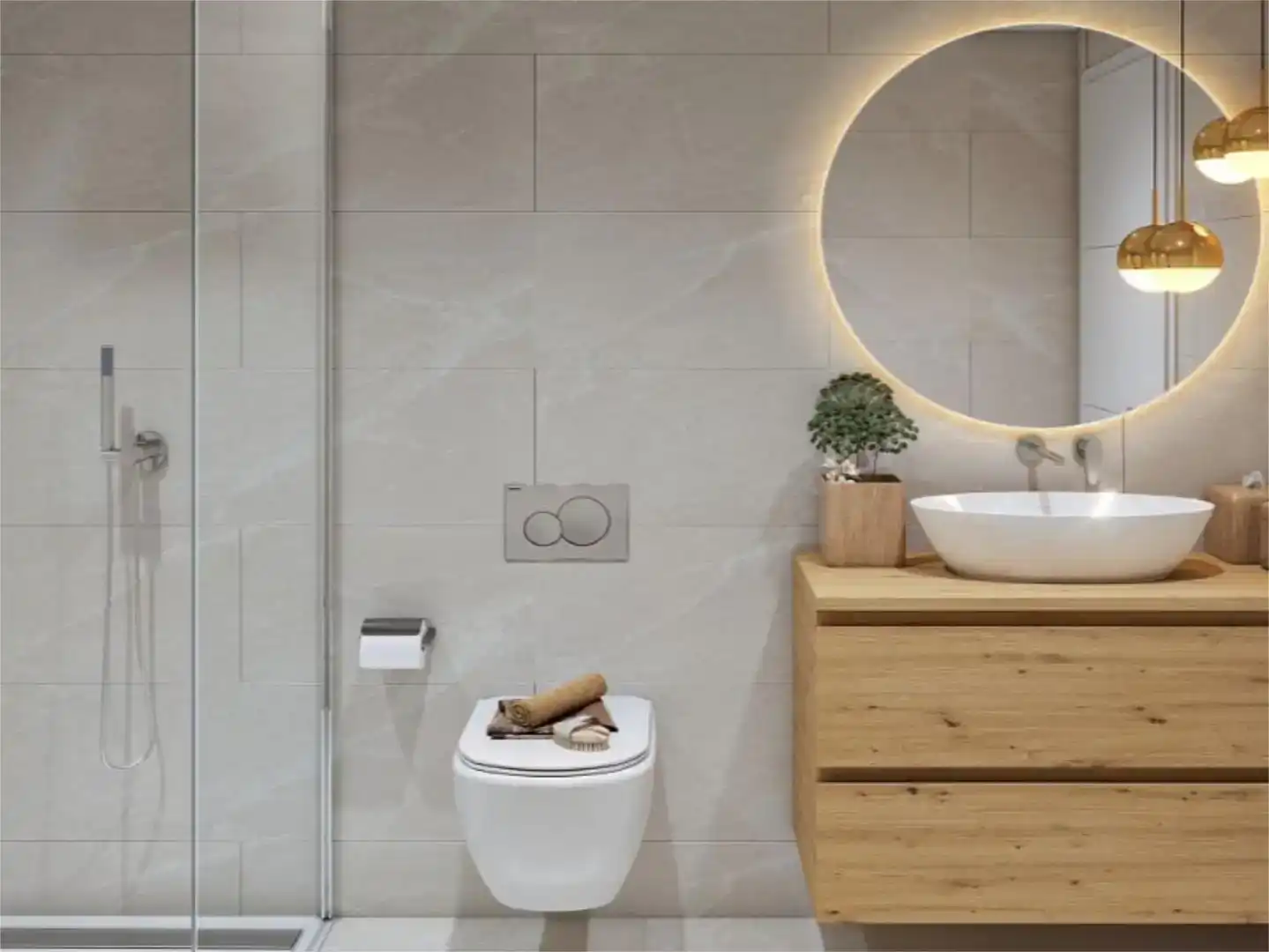 Badezimmer von Wohnung zum Verkauf in Capdepera mit Klimaanlage, Schwimmbad und Balkon