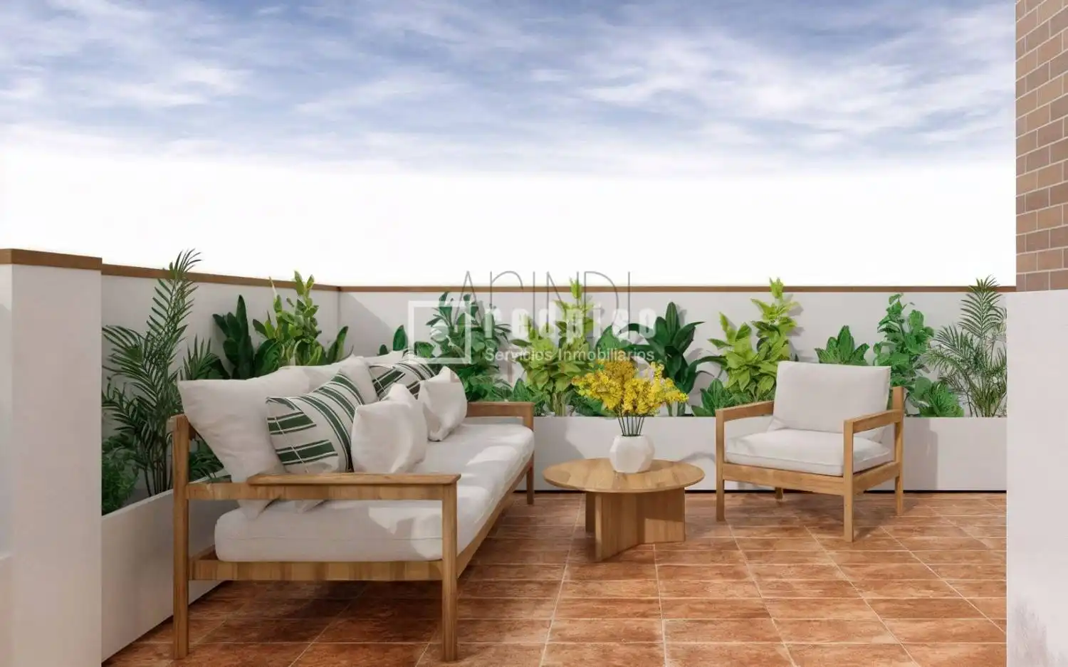 Terrasse von Dachboden zum Verkauf in Madrid mit Klimaanlage, Heizung und Parkett
