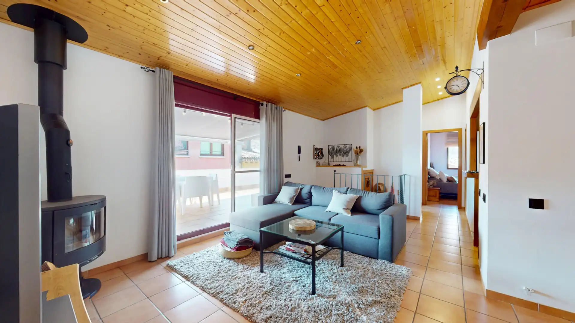 Sala de estar de Piso en venta en Prades con Calefacción, Terraza y Horno