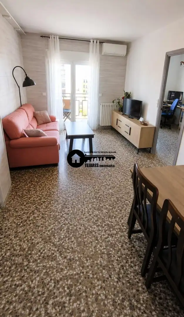 Living room of Flat for sale in  Albacete Capital  with Air Conditioner, Furnished and Balcony