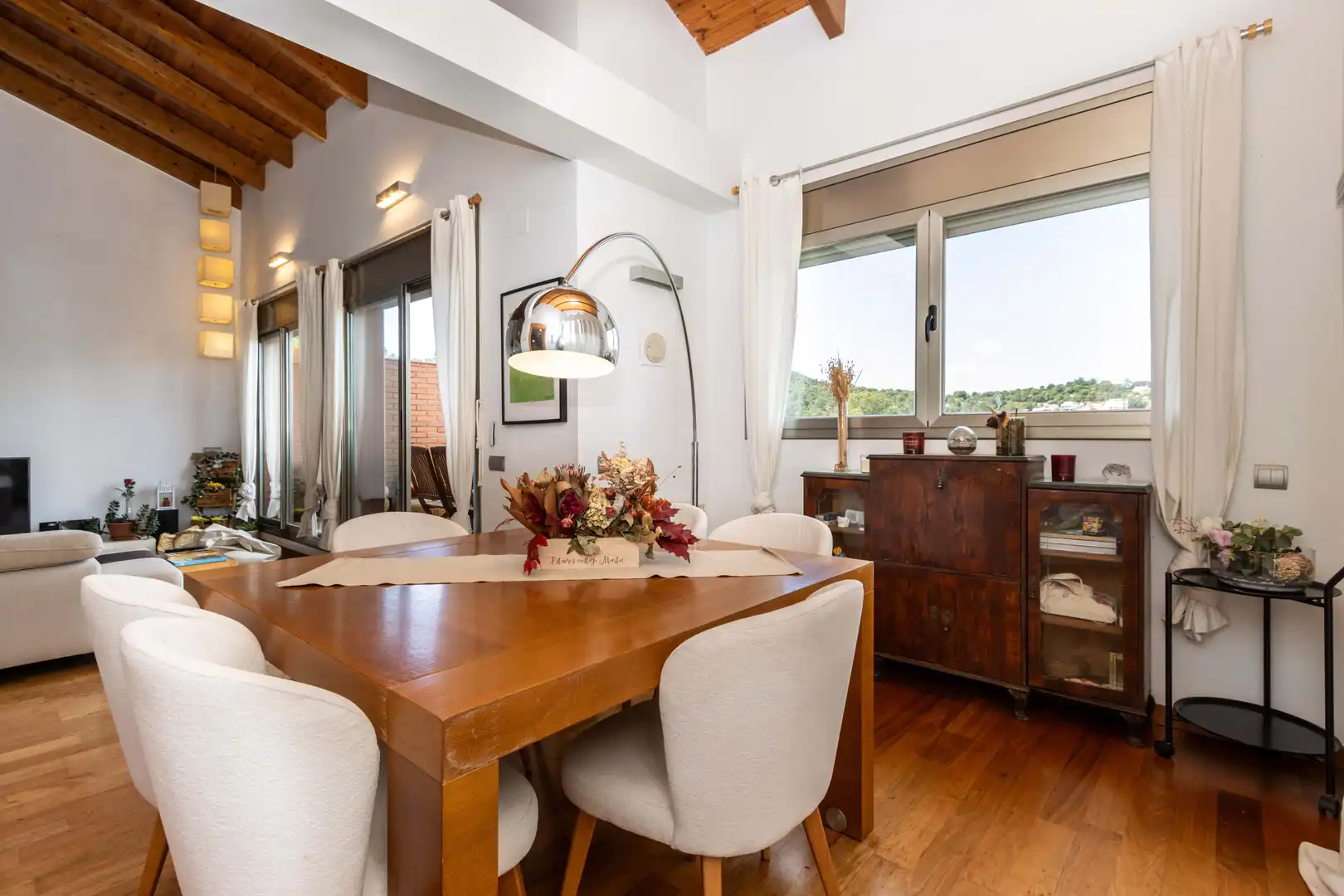 Dining room of Detached homes for sale in Sant Cugat del Vallès  with Air Conditioner, Heating and Terrace