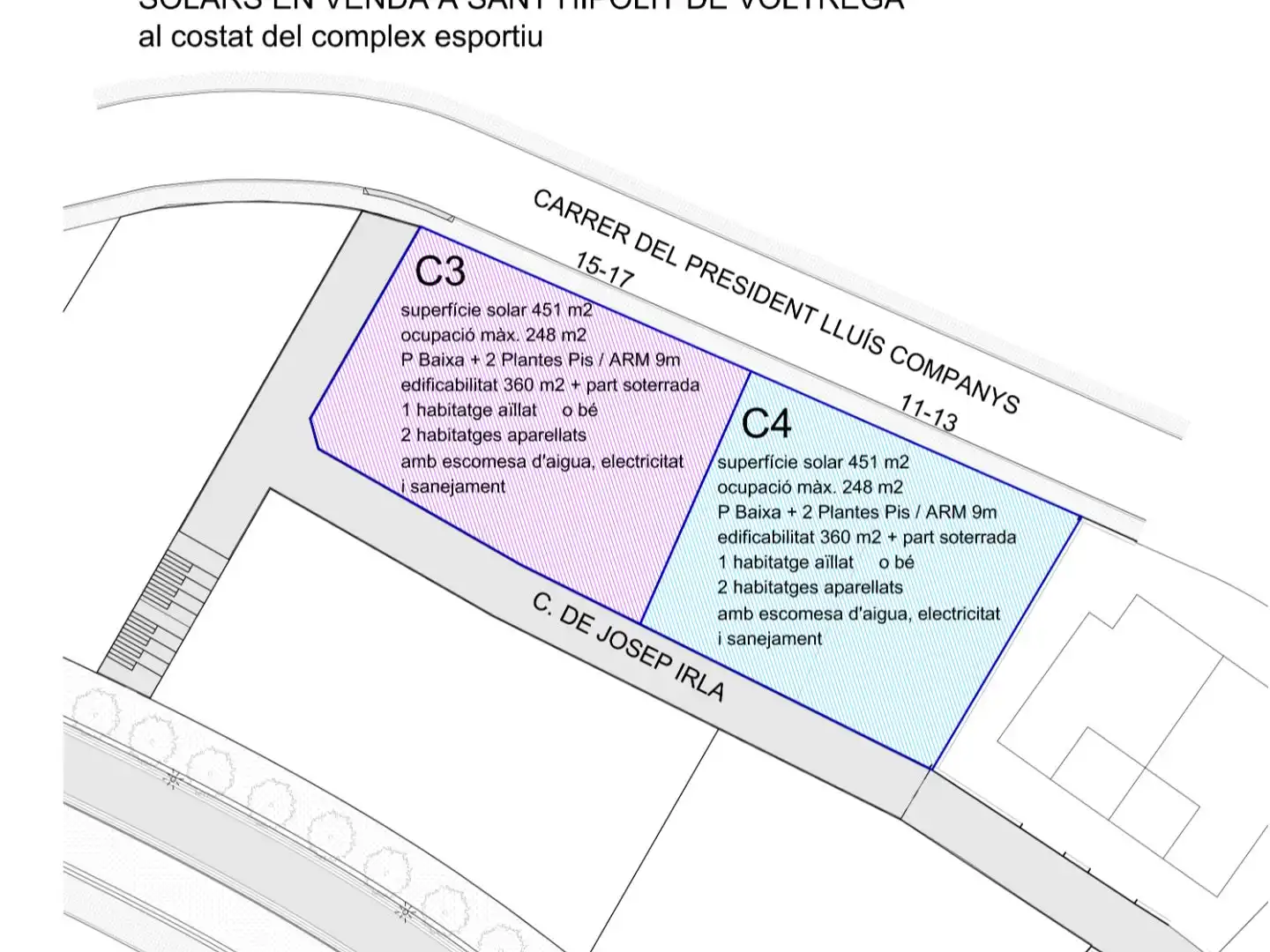 Terreny residencial en venda a Carrer del President Lluís Companys 15